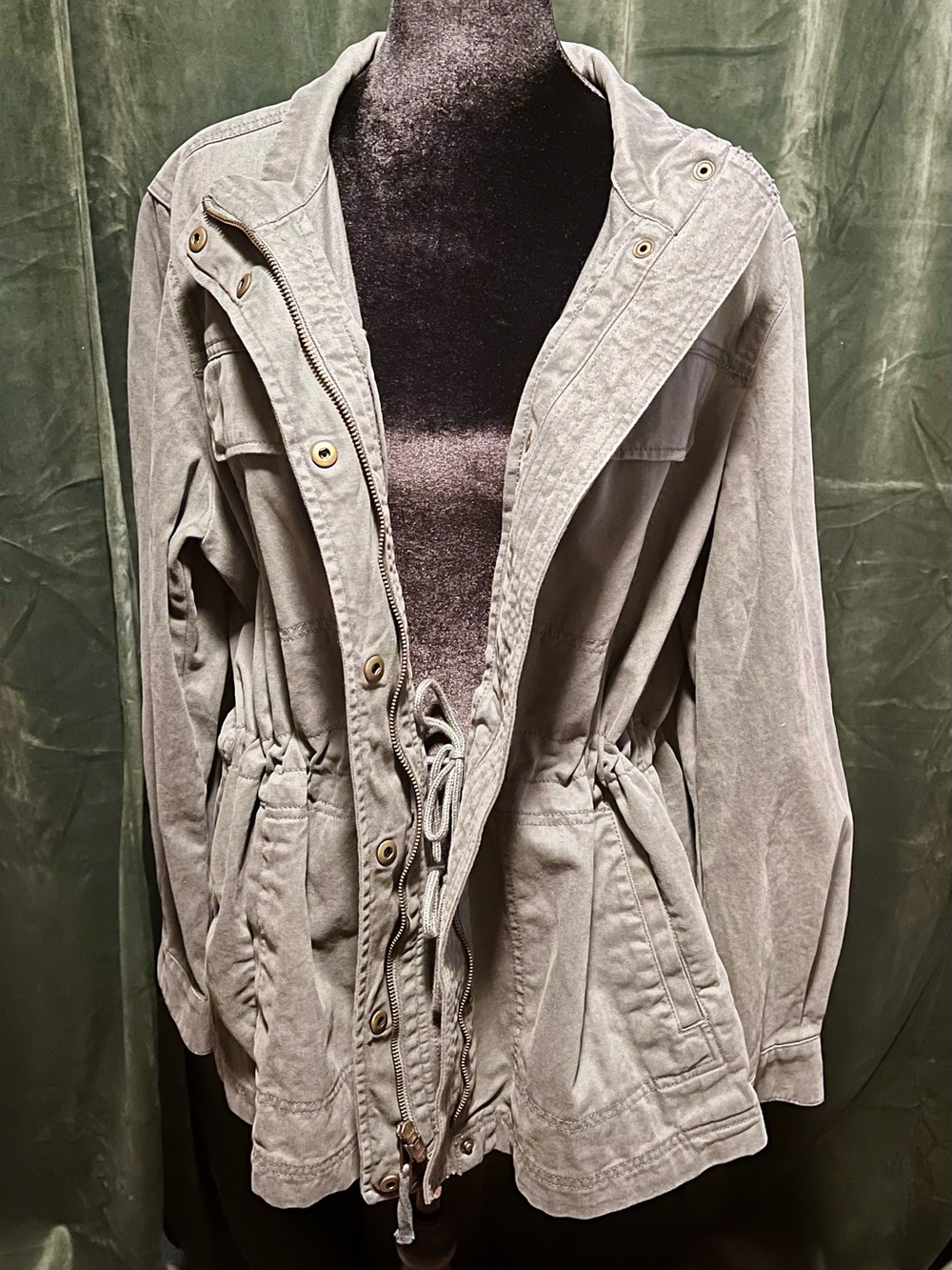 GAP Army Green Utility Jacket with Brass Hardware
